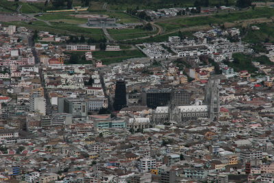 views onto Quito from top