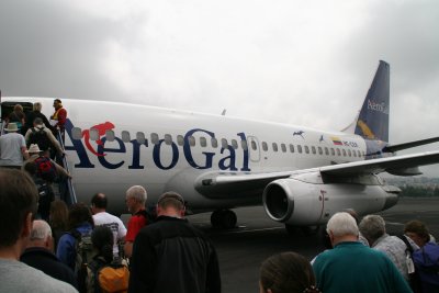 taking Aerogal from Quito to Galapagos