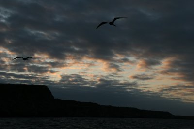 sunset in Galapagos