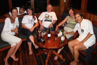 last night on the boat: Meeli, Fabian, Jane, Brian, Lisa and Maria