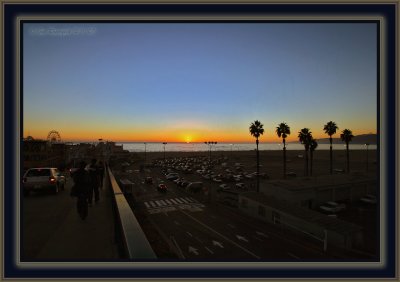 Santa Monica Pier At Sunset