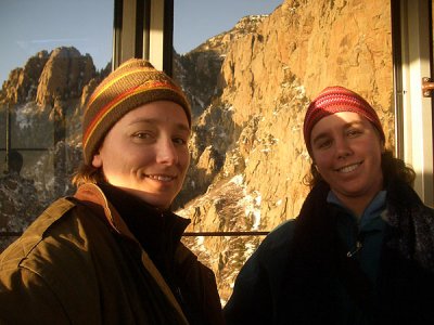 Riding Tram to Sandia Peak