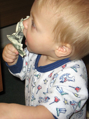 Well, I guess that's one use for a dollar bill