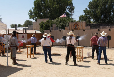 Men Shooting Circles by jennyi