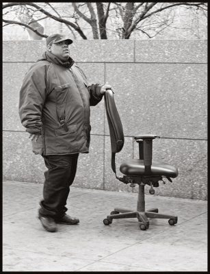 Man with office chair - Charlie