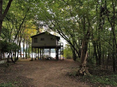 River House on Stilts, full wider angle shot