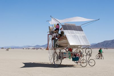 Solar powered playa cruiser