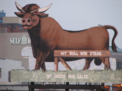 Hit bull, win steak!