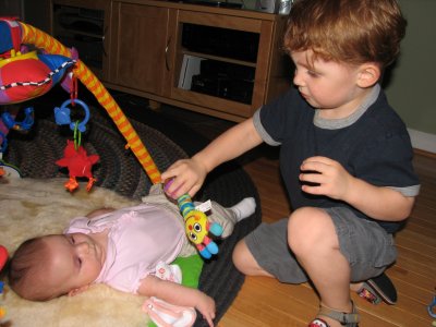 Erin and Liam playing