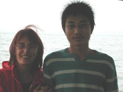 Sur le bateau au Lac de l'Ouest