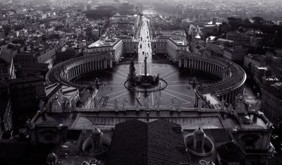 View from the Dome of St. Peters of Piazza San Pietro