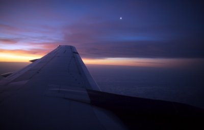 View from the cabin of a 737, Newark to Chicago