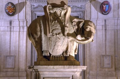 Piazza della Minerva, Bernini statue of an elephant supporting an Egyptian obelisk