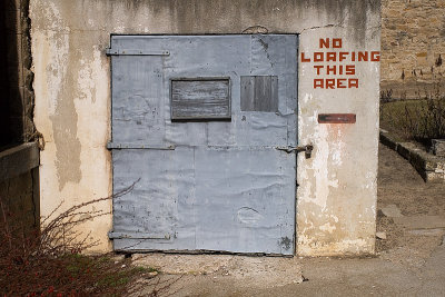 the no loafing door