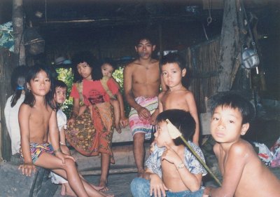Penan kids at a semi settlement above Lg Murum