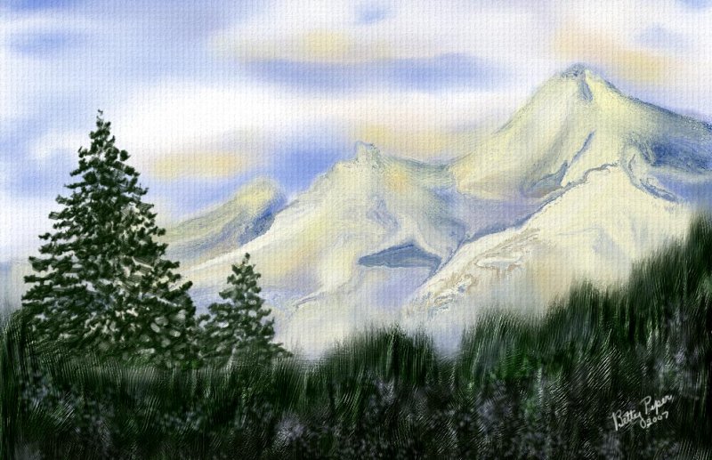 Lesson 6 .- Acrylic Mountain