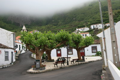 A village center on the island of Flores