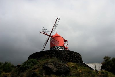 Windmill in Lajes, on the island of Pico, Azores