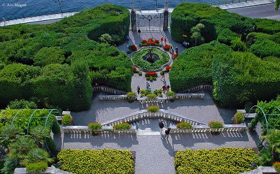 Villa Carlotta, garden top view (Lake Como, Italy)