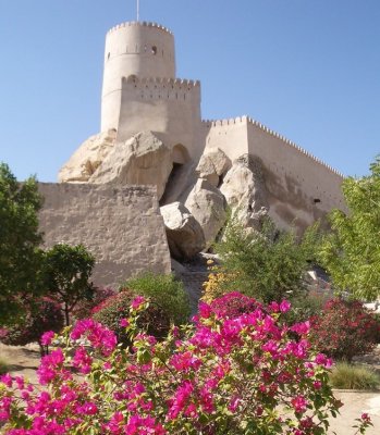 Front of Nakhal Fort with Purple.jpg