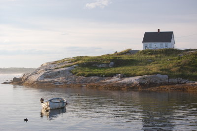 House and Boat in Peggy's Cove