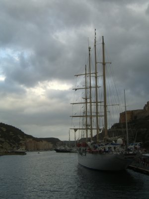 Yacht in Bonifacio Harbour.JPG
