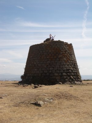 Dave and Jonathan on Nuraghe, Sardinia.JPG