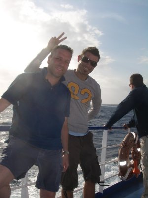 Chris and Dave on Ferry to Corsica.JPG