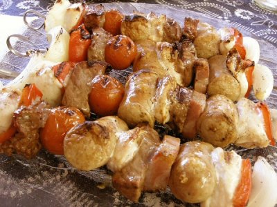 Brochettes au barbecue