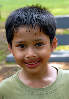 Jaya, November 2006, complete with chocolate ice cream moustache