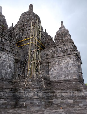 Candi Sewu - The main temple under repair