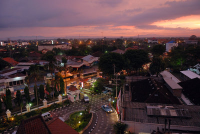 Across the city of Surakarta