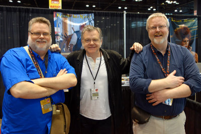 Kevin McNally and a couple o' pirates