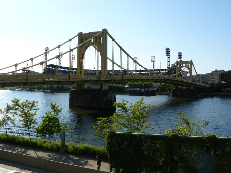 PNC Park Across the Allegheny River and Andy Warhol Bridge