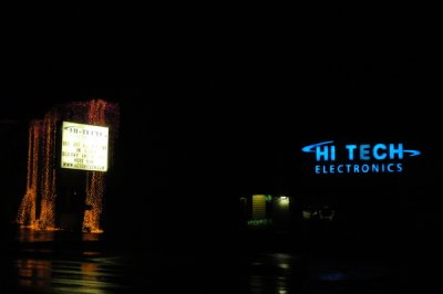 Street Lights in Port Angeles, Christmas night