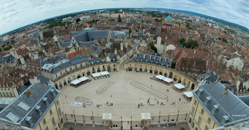 Place de la Liberation from the Tour Philippe-le-Bon above the Palais des Ducs