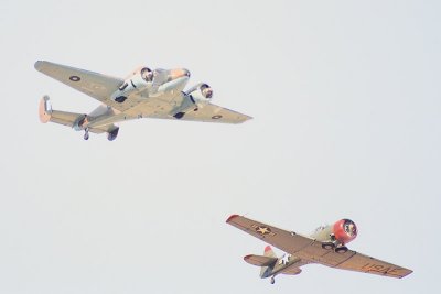 Harvard and Beech C-45 pair