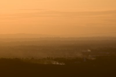 Looking towards Ashford on a winter evening