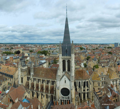 Notre Dame de Dijon Church from above