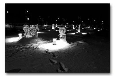 Ice sculptures in Kalix