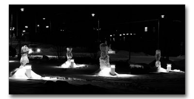 Ice sculptures in Kalix