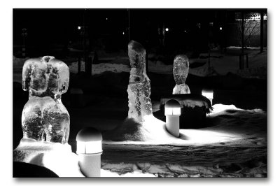 Ice sculptures in Kalix