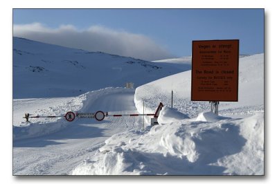 The road is closed at North Cape