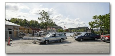 The harbour has become a construction site