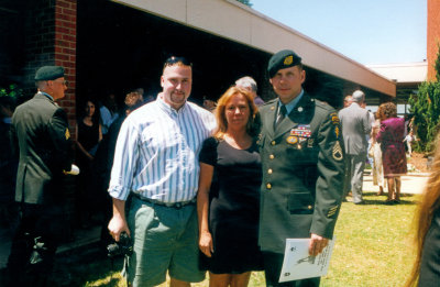 Andrew's graduation with green beret-