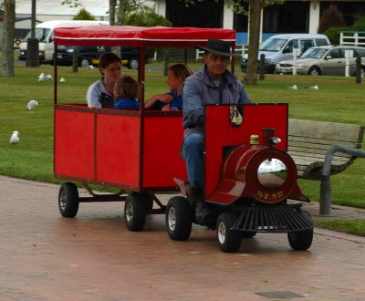 A cute little train for childre and adults