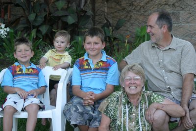 Nick, Ben and Jack with Grandma and Grandpa