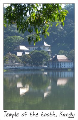 Lake Kandy with temple
