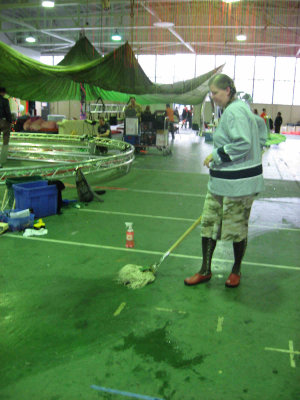 Becca workin' the mop