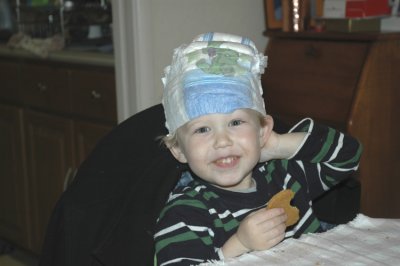 Diaper on Head, Cookie in Hand